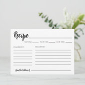 キッチンからブライダルシャワーレシピカード 招待状 (スタンド正面)