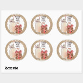 キッチンからミルクのクリスマスクッキーベーキング ラウンドシール (シート)