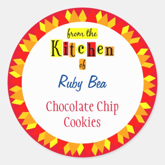 キッチンからレトロスターバスト編集可能 ラウンドシール (正面)