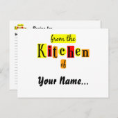 キッチンからレトロレッズレシピカード ポストカード (正面/裏面)