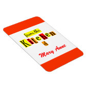 キッチンからレトロレッドカスタム冷蔵庫用マグネット マグネット (右側)