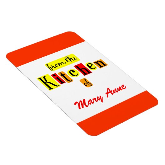 キッチンからレトロレッドカスタム冷蔵庫用マグネット マグネット (右側)