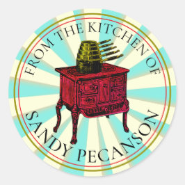 キッチンからヴィンテージオーブン料理 ラウンドシール