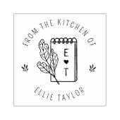 キッチンから自分のモノグラムを作る ラバースタンプ (インプリント)