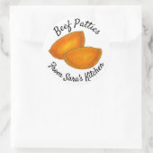 キッチンから自家製ジャマイカビーフパティ ラウンドシール (バッグ)