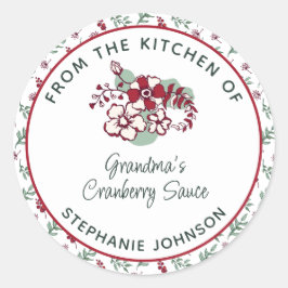キッチンから自家製ホリデーギフト ラウンドシール