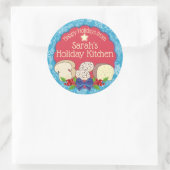 キッチンから転がのクリスマスパン ラウンドシール (バッグ)