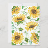 キッチンから運び去られたウェディング招待状ひまわり 招待状 (裏面)