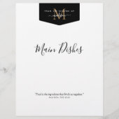 キッチンから金ゴールドモノグラムレシピ仕切り (正面)