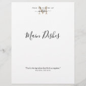 キッチンから金ゴールドモノグラムレシピ仕切り (裏面)