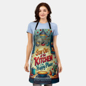 キッチンから離れて – それは私の幸せな場所Apro エプロン (着用した状態)