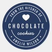 キッチンから お菓子ラベル ラウンドシール (正面)