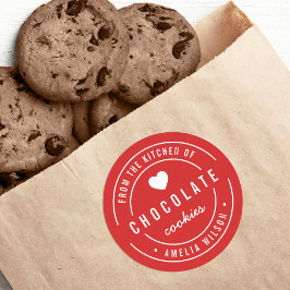 キッチンから お菓子ラベル ラウンドシール