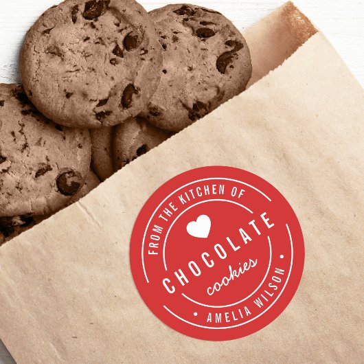 キッチンから お菓子ラベル ラウンドシール