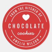 キッチンから お菓子ラベル ラウンドシール (正面)