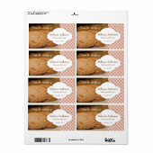 キッチンから：クッキーの写真のシール付き ラベル (フルシート)