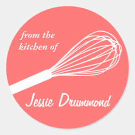 「キッチンから」シール ラウンドシール