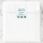 「キッチンから」ステッカーテンプレート スクエアシール (バッグ)