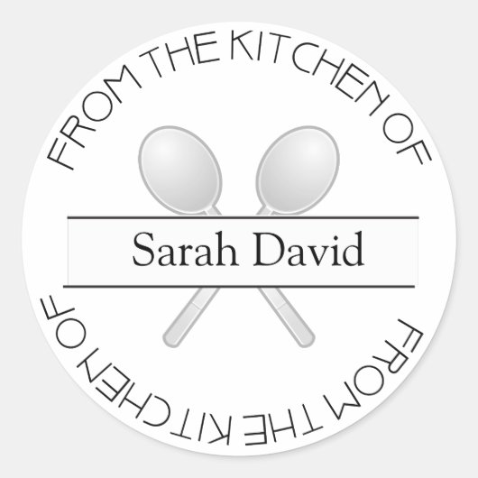 キッチンから:ステッカー ラウンドシール (正面)