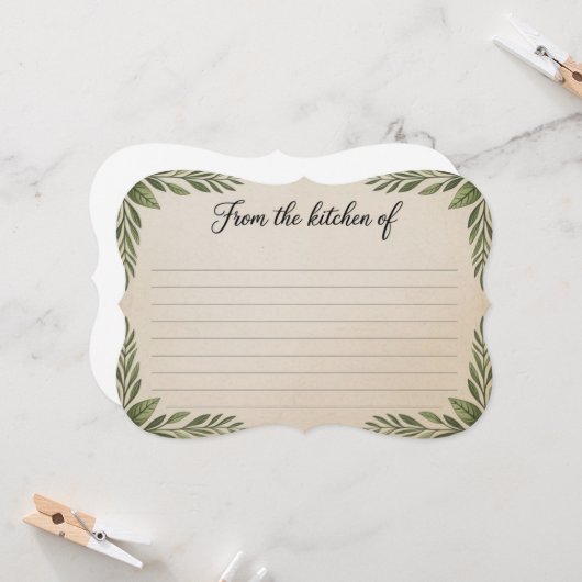 「キッチンから - ボタニカル レシピ」 (正面/裏面インサイチュ)