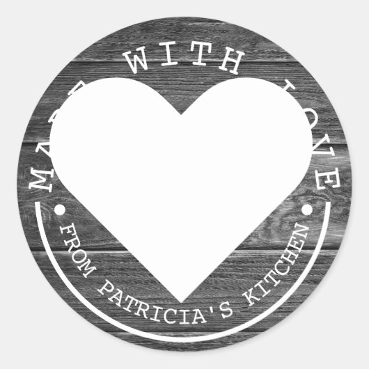 キッチンから – ラブブラックウッドで作られた ラウンドシール (正面)