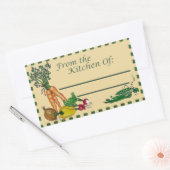 キッチンから:レシピラベル 長方形シール (封筒)