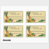 キッチンから:レシピラベル 長方形シール (シート)