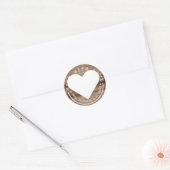 キッチンから – 愛の木で作ら素朴れた ラウンドシール (封筒)