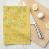 キッチンかわいらしタオルまたはティータオル黄金の水仙 キッチンタオル (四つ折り)