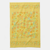 キッチンかわいらしタオルまたはティータオル黄金の水仙 キッチンタオル (縦)