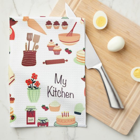 キッチンかわいらしタオル キッチンタオル (四つ折り)