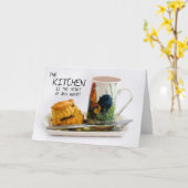 キッチンことわざノートカード（アフタヌーンティー付き） カード (黄色い花)