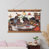 キッチンつるタペストリー 吊り下げ型タペストリー (寝室)
