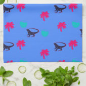 キッチンでイギーを食べる キッチンタオル (折り畳み)