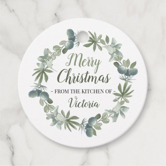 キッチンでクリスマスを楽しむ フェイバータグ (正面)