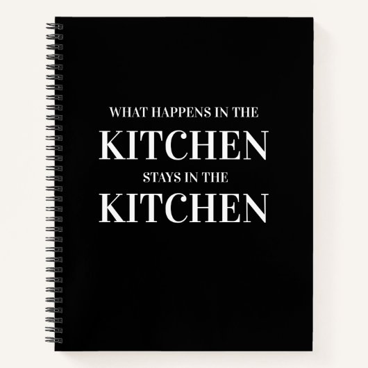 キッチンで何が起こるか |レシピ帳 ノートブック (正面)