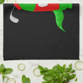 キッチンとスポーツタオルにクロコダイル漫画のゴルファー キッチンタオル (折り畳み)