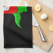 キッチンとスポーツタオルにクロコダイル漫画のゴルファー キッチンタオル (四つ折り)