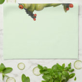 キッチンとスポーツタオルのカエル人形ゴルファー キッチンタオル (折り畳み)