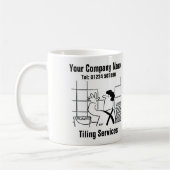 キッチンとバスルームのタイル貼り。タイル貼りサービス マグカップ (左)