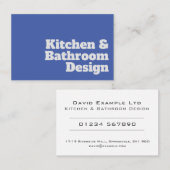 キッチンとバスルームの設計者 名刺 (正面/裏面)