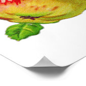 キッチンに優れたヴィンテージのリンゴの果実 ポスター (角)