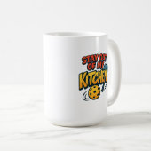 キッチンに入らないでね プレミアム コーヒーマグカップ (正面右)