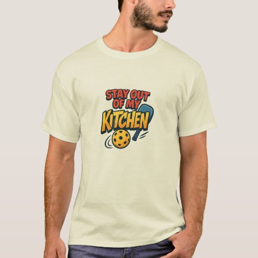 キッチンに入らないで プレミアム Tシャツ (正面)