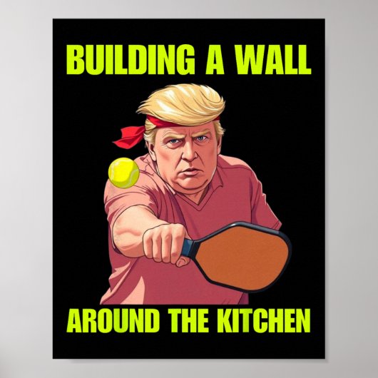 キッチンに壁を作るトランプピクル ポスター (正面)