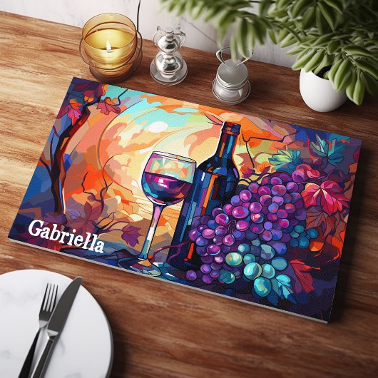 キッチンのアーティストリーパーソナライズされた：ラインアート カッティングボード