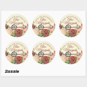 キッチンのエッグビーターフパーソナライズされたラワー ラウンドシール (シート)