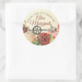 キッチンのエッグビーターフパーソナライズされたラワー ラウンドシール (バッグ)