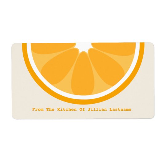 キッチンのオレンジ色のキッチンラベル ラベル (正面)