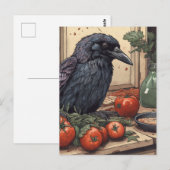 キッチンのカラス ポストカード (正面/裏面)